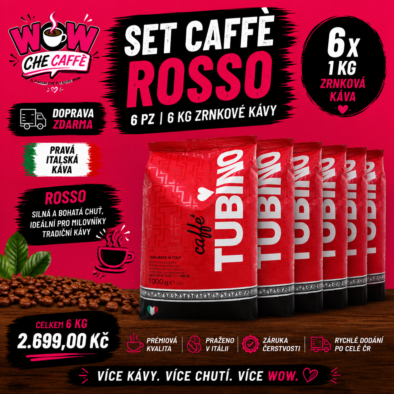 WOW SET ROSSO 6×1 KG TUBINO