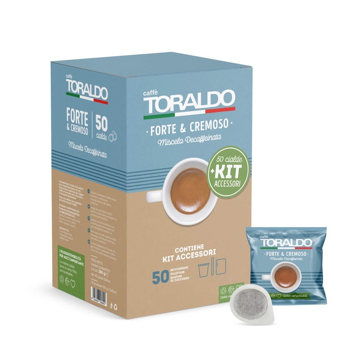 FORTE E CREMOSO – DEKA  BEZ KOFEINU KIT PODU 50 KS – TORALDO