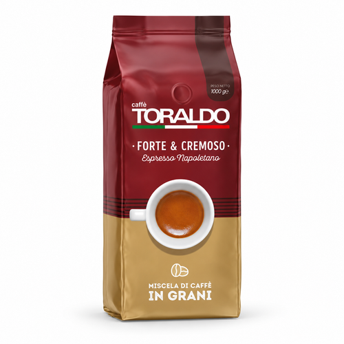 CAFFÈ TORALDO FORTE E CREMOSO – ZRNKOVÁ KÁVA 1 KG